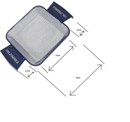 Сито "Волжанка" для мотыля 16*16см, ячейка 2.4мм