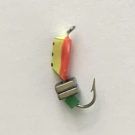 Столбик Хамелеон кубик 2,5 мм на крючке ЖЕЛТО-КРАСНЫЙ