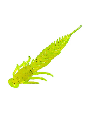 Приманка ZUB-LARVA 100мм(4")-4шт, (цвет 310) желтый с блестками