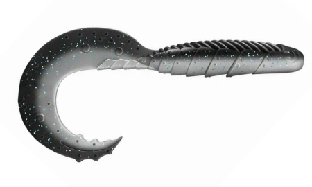 Приманка ZUB-HIBINA 95мм(3,8")-4шт, (цвет 032) черный верх-белый низ