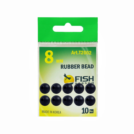 Бусина резиновая, ф 6 мм., отв. 1,2 мм. (упак. 10 шт.)