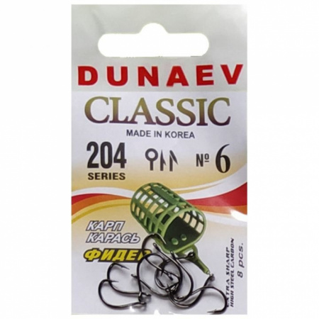 Крючок Dunaev Classic 204 # 6 (упак. 8 шт)