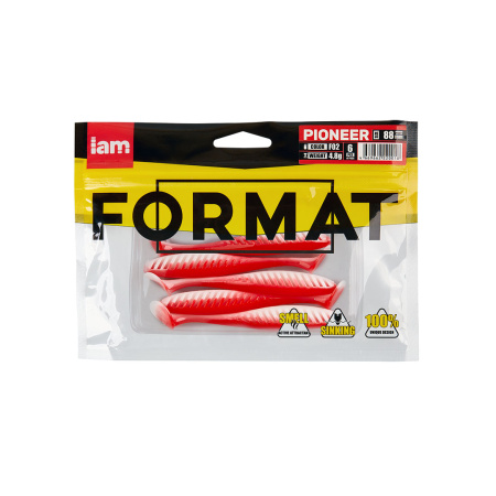 Силиконовая приманка FORMAT PIONEER 88mm (6шт.) цвет F02