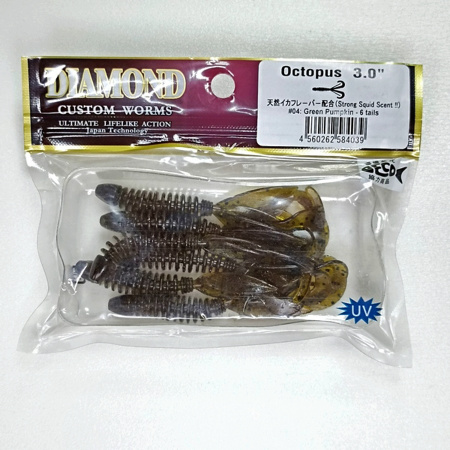 Силиконовая приманка DIAMOND Octopus 3" #04