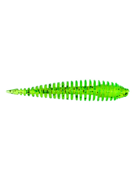 Приманка ZUB-MAGGOT SLIM 50мм(2")-10шт, (цвет 351) шартрез с блестками