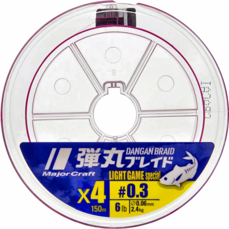 Шнур Major Craft 150m X4 (розовый) DBL4-150/0.3PK