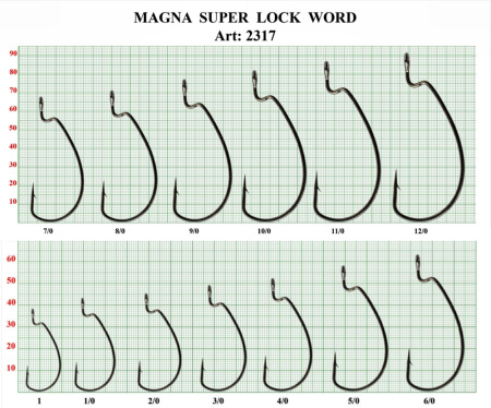 Крючок (офсет) MAGNA SUPER LOCK, №1/0 (5 шт)
