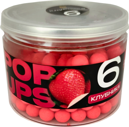 Бойлы CARPELLA POP-UP 6мм Клубника (25г)