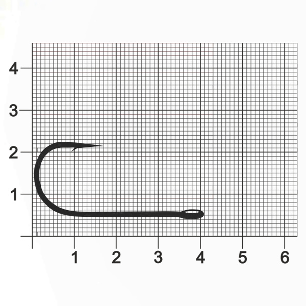 Крючок Single Hook ZUB 604 # 2/0 (упак. 5 шт)