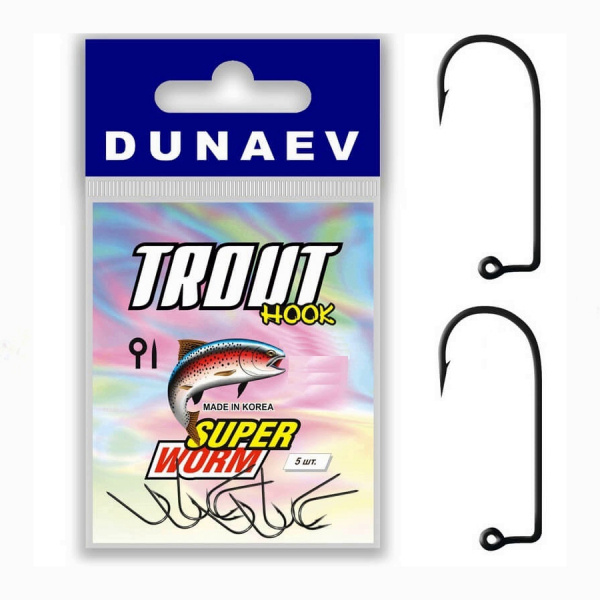Крючок Dunaev Trout Super Worm # 4 (упак. 5 шт) Крючок Dunaev Trout Super Worm # 4 (упак. 5 шт)