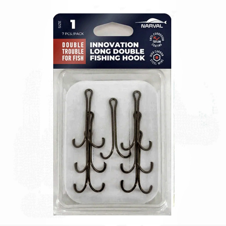 Двойные крючки Narval Fishing Long Double Trouble, Teflon Coating #1 