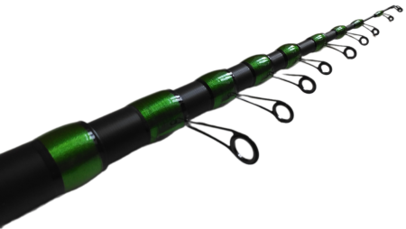 Удилище телескопическое с кольцами (болонское) "TELE POLE" FISH CRYSTAL, длина 5 м (до 40 Gr)