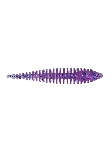 Приманка ZUB-MAGGOT SLIM 50мм(2")-10шт, (цвет 610) фиолетовый с блестками