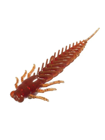 Приманка ZUB-LARVA 100мм(4")-4шт, (цвет 911) машинное масло с блестками