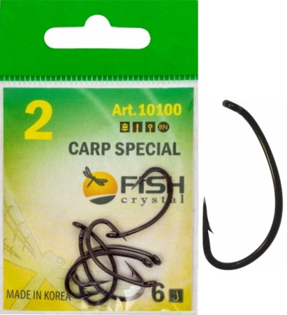 Крючок CARP SPECIAL №2 с ушком, покрытие BN (6 шт)