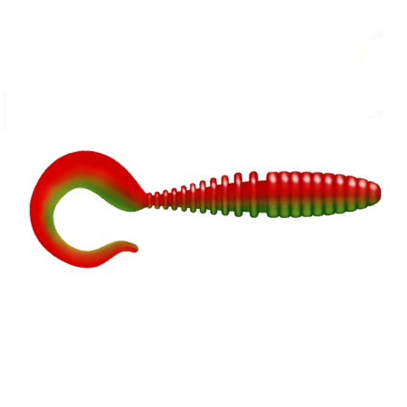 Приманка ZUB-TWIST 150мм(5,9")-4шт, (цвет 035) красный верх-зеленый низ