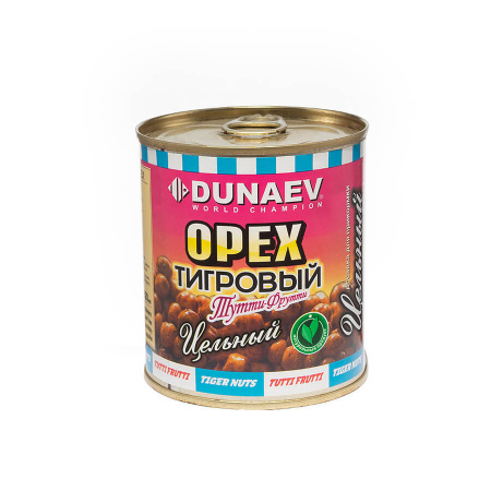 Добавка для прикормки металлобанка 320мл "Дунаев Тигровый орех цельный" Тутти-Фрутти