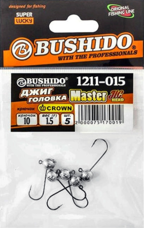 джиг-головка /BUSHIDO/   1,5гр. (кр.№8 CROWN) уп.5шт 1212-015