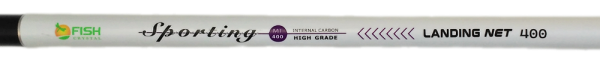 Рукоять для подсачека "Sporting" FISH CRYSTAL  телескопическая,  карбон 4 секций, 4,0 м.