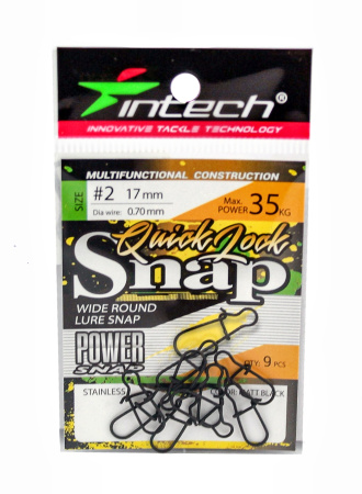 Застежка Intech Quick lock Snap Matt black (9 шт) (#2)