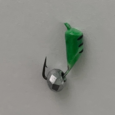 Безнасадка 3 зелёный, гр шарик, 0,7гр. серебро