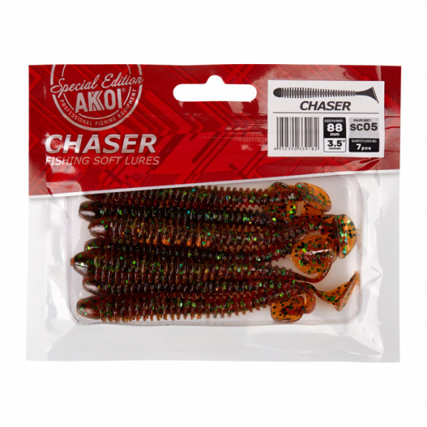 Силиконовая приманка AKKOI CHASER  88mm цвет SC05 Силиконовая приманка AKKOI CHASER  88mm цвет SC05