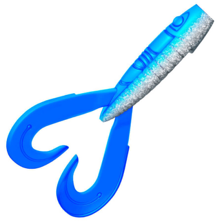 Приманка ZUB-FROGGY 101мм(4")-3шт, (цвет 037) голубой верх-натурал низ