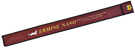 Удилище спиннинговое ERMINE NANO,2 секции, цельная верш. длина1,68 м, тест 0.2-0.8г рукоять цельная