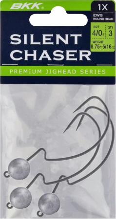 Джиг-головка BKK на офсетном крючке Silent Chaser - 1X - EWG Round Head, (A-EA-1657) #4/0, 5/16oz 8.