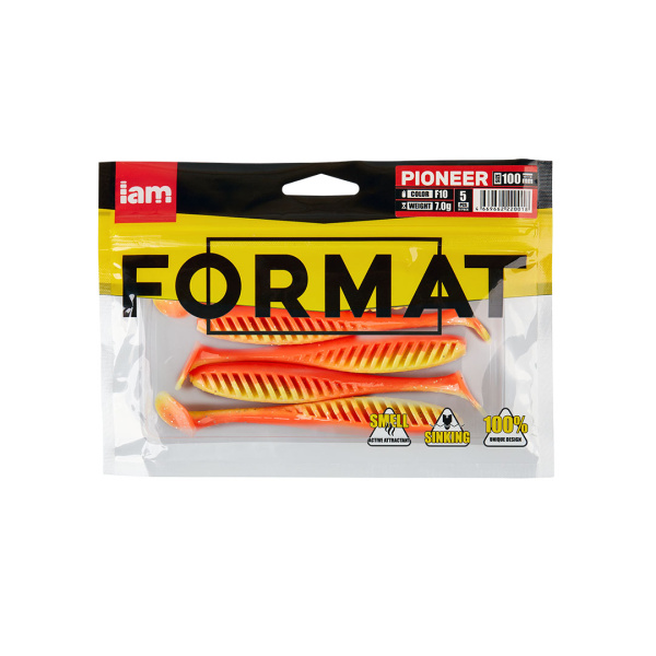 Силиконовая приманка FORMAT PIONEER 100mm (5шт.) цвет F10