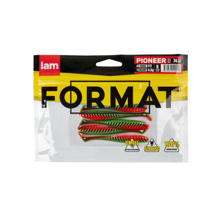Силиконовая приманка FORMAT PIONEER 74mm (6шт.) цвет F17n