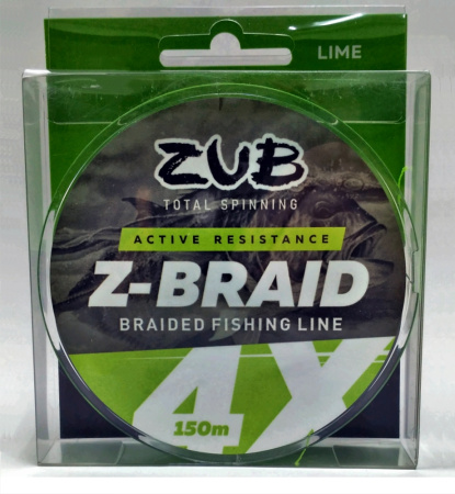 Шнур ZUB Z -BRAID Lime 150m 0,14мм