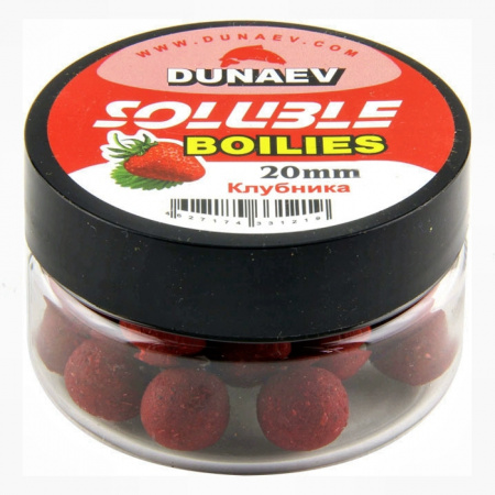 Бойлы DUNAEV Пылящие 20мм Клубника (130г)
