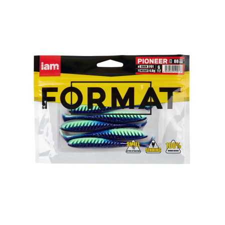 Силиконовая приманка FORMAT PIONEER 88mm (6шт.) цвет F01