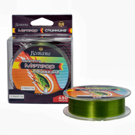 Леска моно "Метеор Спиннинг" 150м/0.26мм 4.68кг цв. зеленый