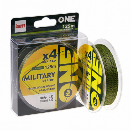 Плетеная леска №ONE MILITARY Х4-125 (spot color) d0.24