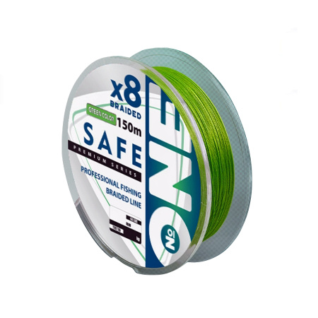 Плетеный шнур №ONE SAFE Х8 150 (green) d0.15