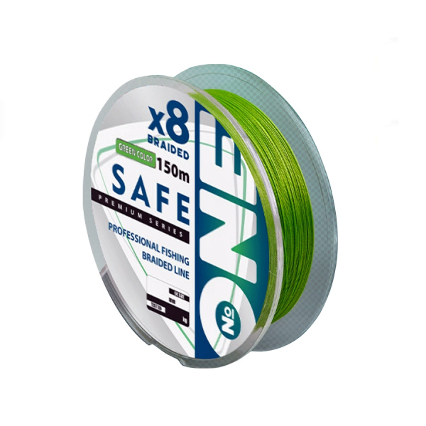 Плетеный шнур №ONE SAFE Х8 150 (green) d0.10