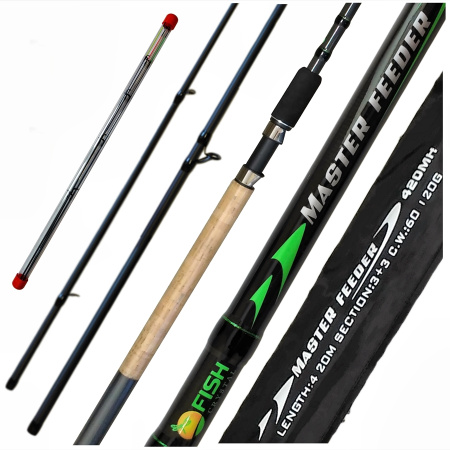 Удилище фидерное "MASTER FEEDER" FISH CRYSTAL , тест 60-120  г, 4,20 м, 3+3 tips