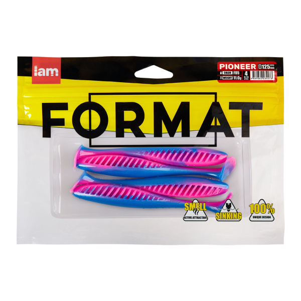 Силиконовая приманка FORMAT PIONEER 125mm (4шт.) цвет F05n