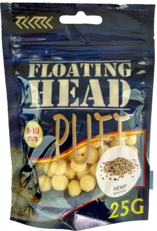 Плавающая насадка PUFF воздушное тесто 8-10 мм.КОНОПЛЯ белый