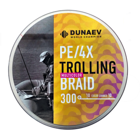 Шнур DUNAEV TROLLING BRAID PE X4 300м 0,32мм