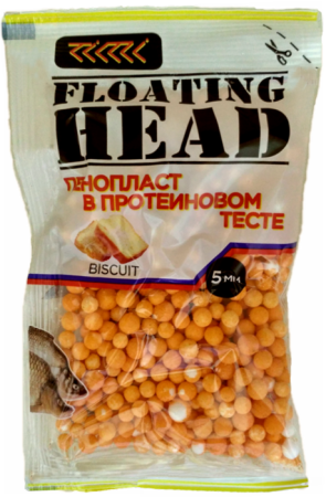 Пенопласт в протеиновом тесте D-5 мм.БИСКВИТ жёлтый