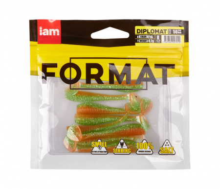 Силиконовая приманка FORMAT DIPLOMAT 50mm (8шт.) цвет F16