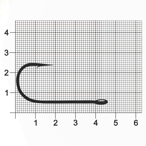 Крючок Single Hook ZUB 604 # 4/0 (упак. 5 шт)