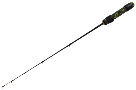 Удочка зимн Profilux (плоск.хлыст) 60 см (тест  8-25 гр) цв.чёрный, цв.руч.камуфляж зелёный