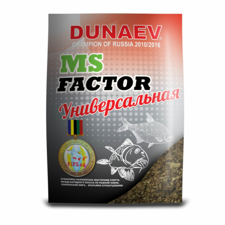 Прикормка "DUNAEV-MS FACTOR" 1кг Универсальная Черная