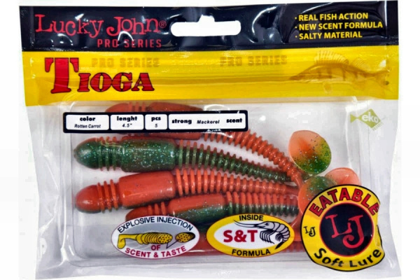 Виброхвосты съедоб. искусст. LJ Pro Series TIOGA 4.5in (11.40)/T56 5шт.