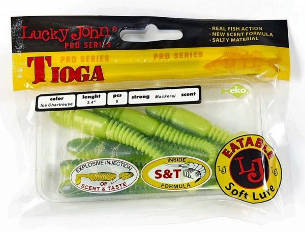 Виброхвосты съедоб. искусст. LJ Pro Series TIOGA 3.4in (08.64)/T57 6шт.