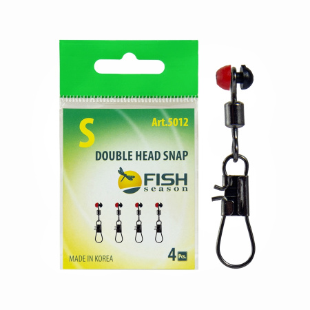 Застежка с вертлюжком ДВОЙНОЙ ПЛАСТИК №L (уп. 4 шт.)